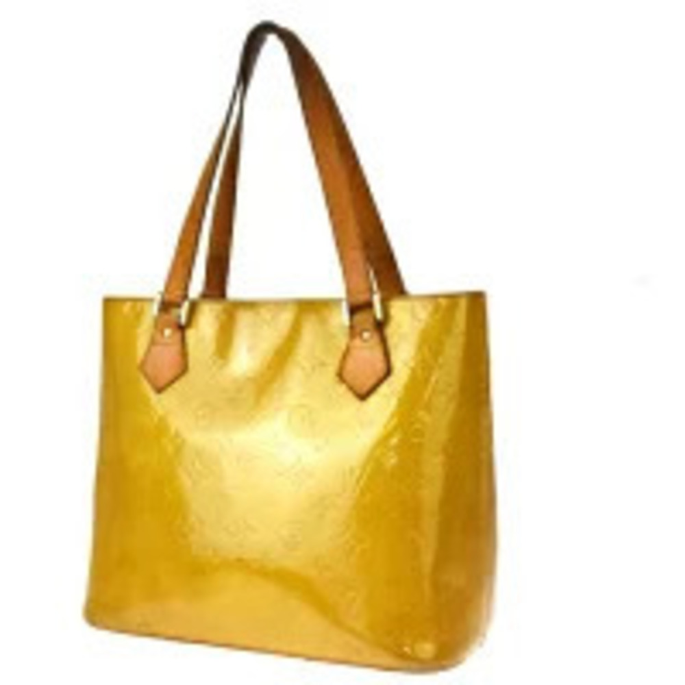 Louis Vuitton Houston Shoulder Bag Monogram Vernis Jaune Enamel Leather
